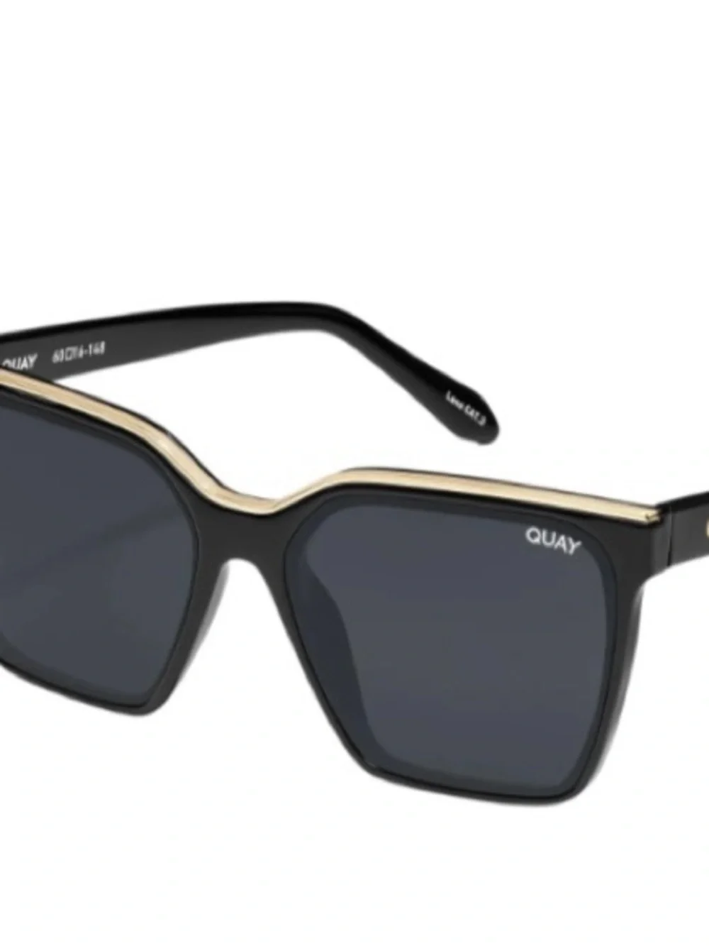 Quay Australia Black Sunglasses with Gold Trim - Picture 1 of 1